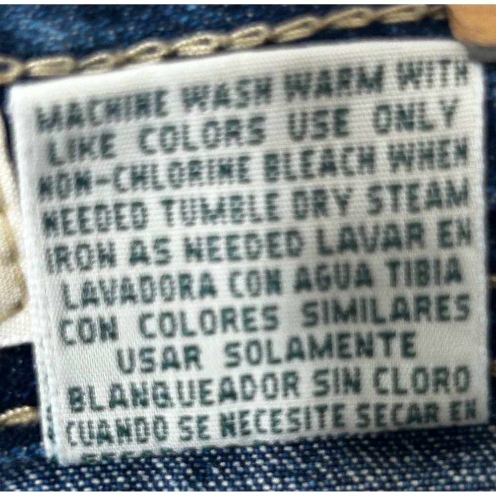 St. John's Bay Mom Jeans Blue Denim Slant Pockets Unique Waist Women's Size 12P - Picture 6 of 7
